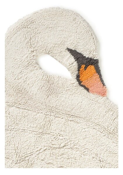 Tappeto per bambini color crema in cotone lavabile/tessuto a mano 100x120 cm Swan – Lorena Canals