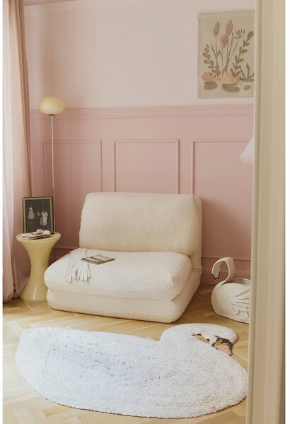 Tappeto per bambini color crema in cotone lavabile/tessuto a mano 100x120 cm Swan – Lorena Canals