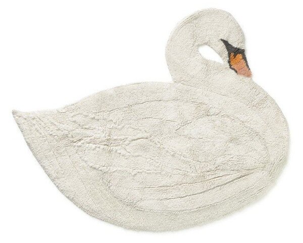 Tappeto per bambini color crema in cotone lavabile/tessuto a mano 100x120 cm Swan – Lorena Canals