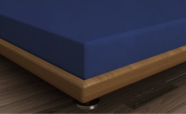 Lenzuolo con angoli in blu scuro in cotone 140x200 cm – Mijolnir
