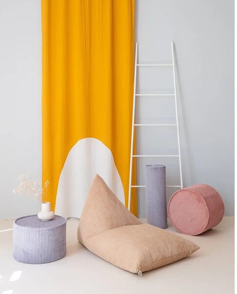 Cuscino per divano da bambini blu con rivestimento in velluto a coste Roll – Wigiwama