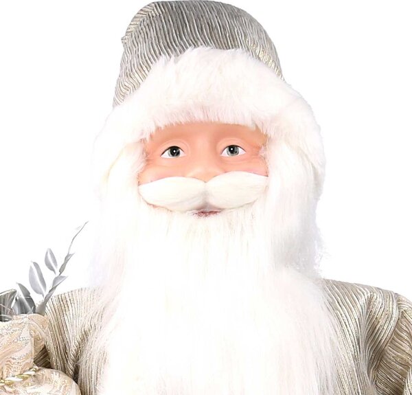 Babbo natale in tessuto oro cm xh80