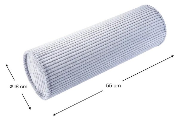 Cuscino per divano da bambini blu con rivestimento in velluto a coste Roll – Wigiwama