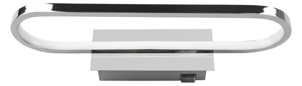 Lampada da parete a LED in argento lucido (lunghezza 40 cm) Gianni - Trio
