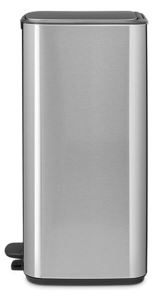Cestino per la spazzatura color argento opaco in acciaio con pedale 30 l Bo – Brabantia