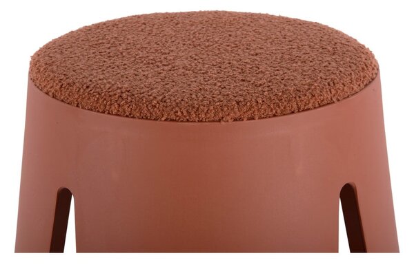 Sgabello in plastica rosso chiaro Savor - Leitmotiv