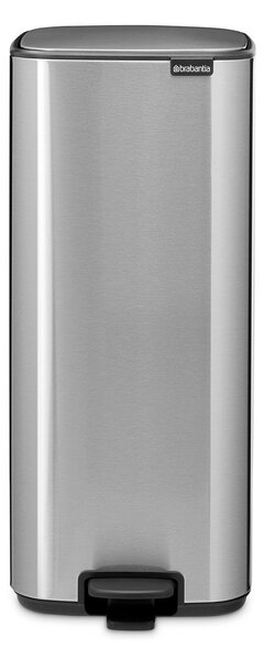Cestino per la spazzatura color argento opaco in acciaio con pedale 30 l Bo – Brabantia