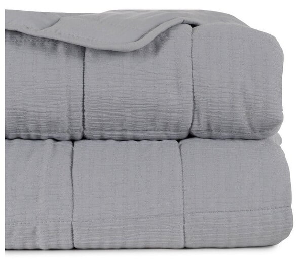 Copriletto grigio con rivestimento trapuntato 180x260 cm – Ixia