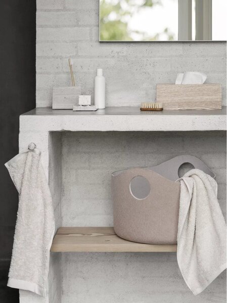 Set di asciugamani tipo terry color crema in cotone organico 2 pz 30x50 cm Riva – Blomus