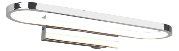 Lampada da parete a LED in argento lucido (lunghezza 40 cm) Gianni - Trio