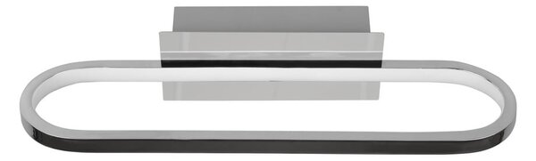 Lampada da parete a LED in argento lucido (lunghezza 40 cm) Gianni - Trio