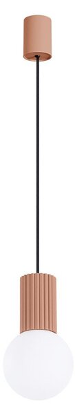Lampadario marrone chiaro con paralume in vetro ø 12 cm Orbital – Sollux