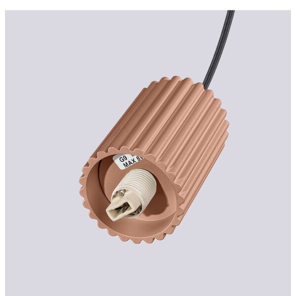Lampadario marrone chiaro con paralume in vetro ø 12 cm Orbital – Sollux
