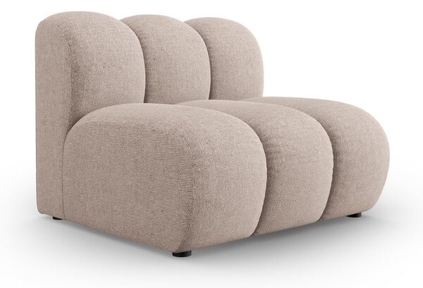 Poltrona beige con rivestimento in ciniglia Lupine – Micadoni