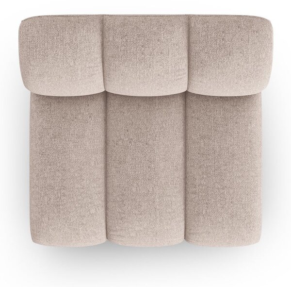Poltrona beige con rivestimento in ciniglia Lupine – Micadoni
