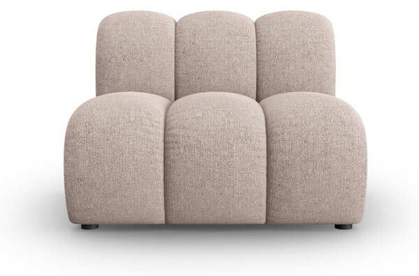 Poltrona beige con rivestimento in ciniglia Lupine – Micadoni