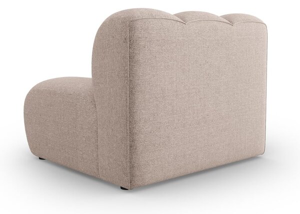 Poltrona beige con rivestimento in ciniglia Lupine – Micadoni