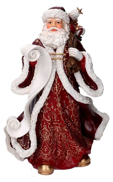 Babbo natale in resina rosso cm 26,8x18xh38,5