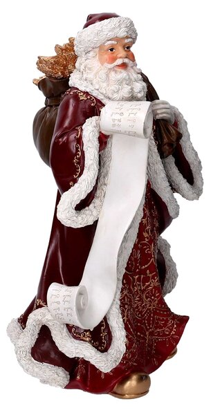 Babbo natale in resina rosso cm 26,8x18xh38,5