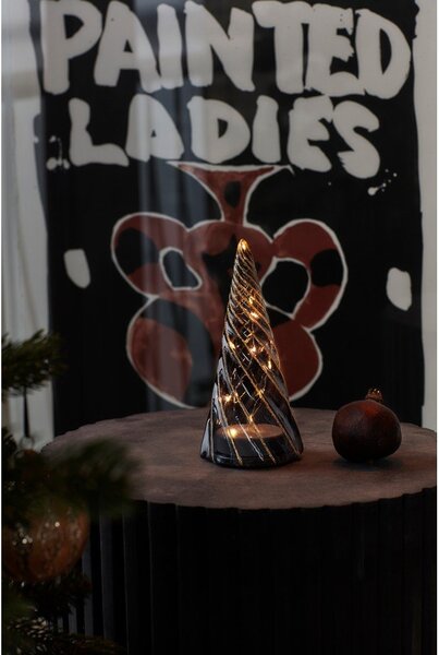 Decorazione luminosa nera con alimentazione a batteria ø 9,5 cm Vilma Tree – Sirius