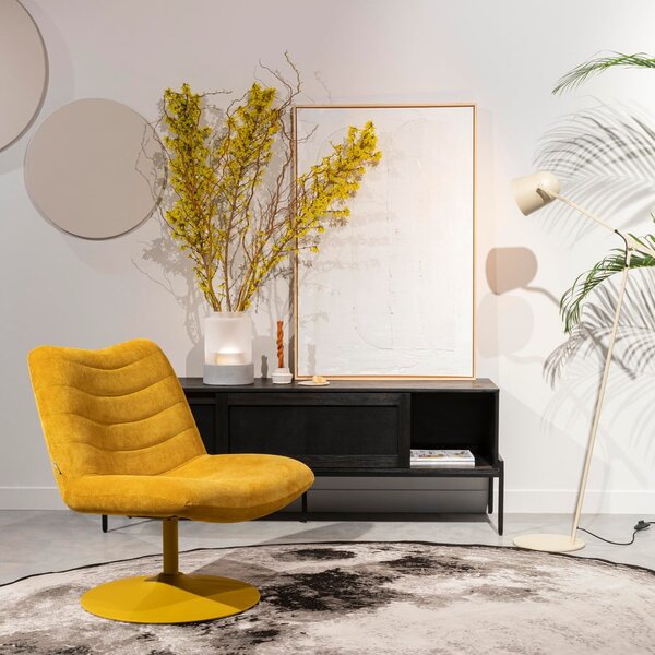 Poltrona in velluto giallo ocra Bubba - Zuiver