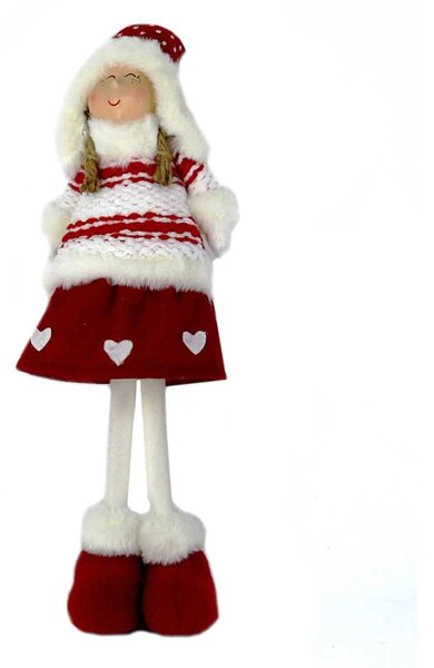 Bambina tessuto rosso cm 17x8xh59