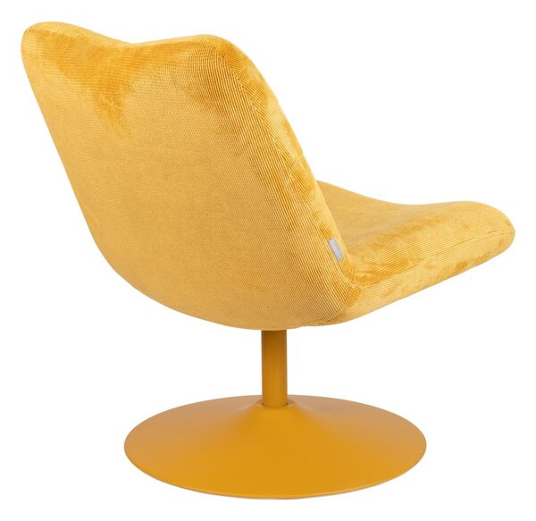 Poltrona in velluto giallo ocra Bubba - Zuiver