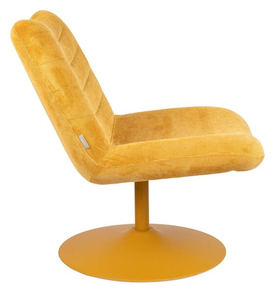 Poltrona in velluto giallo ocra Bubba - Zuiver