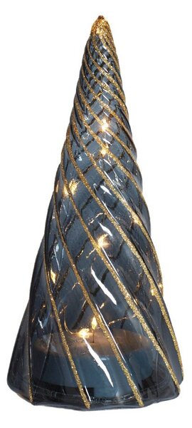 Decorazione luminosa nera con alimentazione a batteria ø 9,5 cm Vilma Tree – Sirius