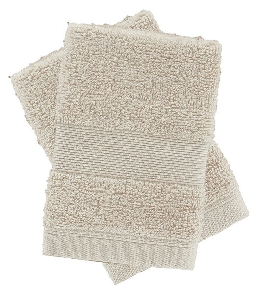 Set di asciugamani tipo terry beige in cotone 2 pz 30x30 cm Anti-Bacterial – Catherine Lansfield