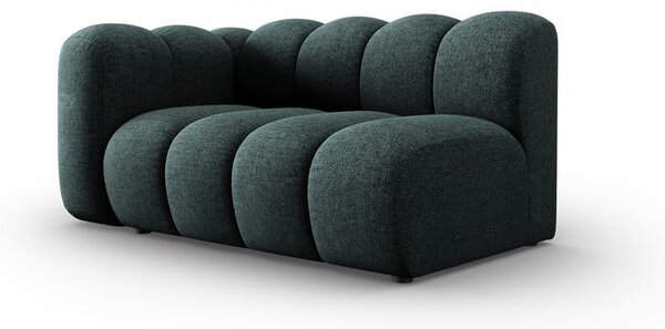 Chaise longue turchese (con penisola a sinistra) con rivestimento in ciniglia Lupine – Micadoni