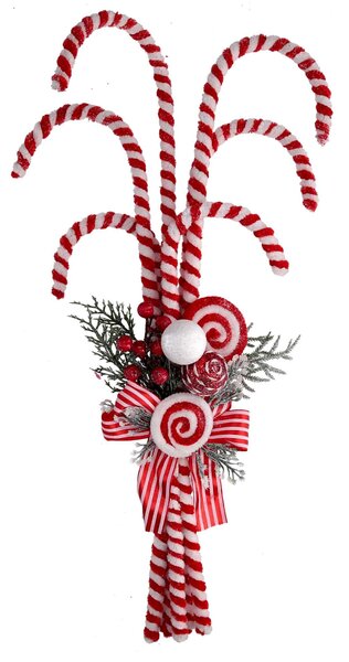 Caramella plastica bastoncini di zucchero rosso cm xh60