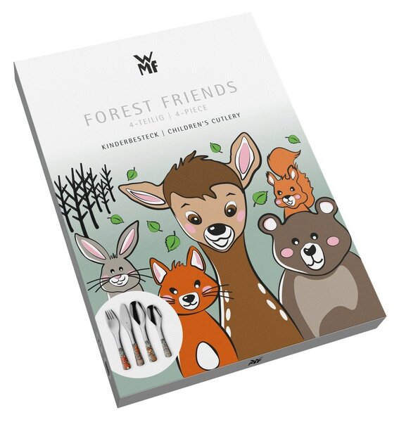 Posate per bambini argentata in acciaio inox 4 pz Forest Friends – WMF
