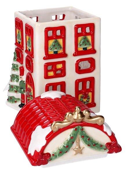 Casetta resina rosso cm 12x11xh20,5