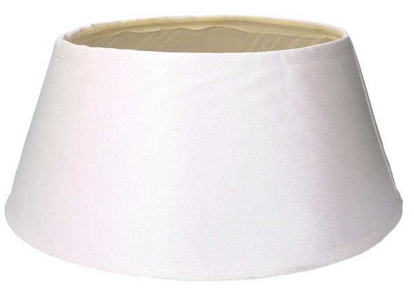 Copri base albero tessuto bianco brillante cm Ø56xh25