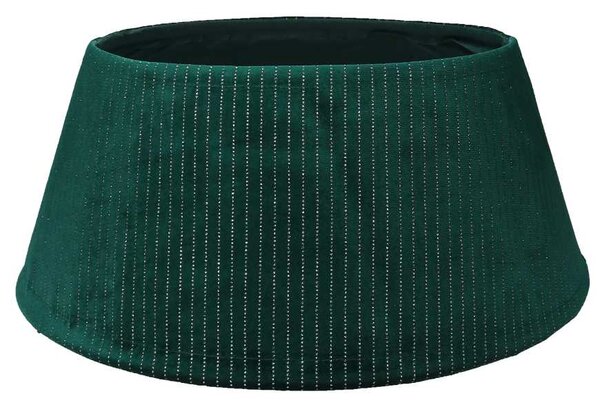 Copri base albero tessuto verde e argento tondo cm Ø56xh25