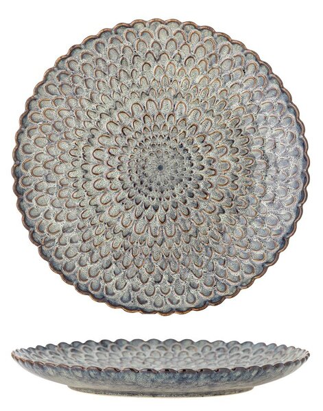 Set di piatti grigi in gres 4 pz ø 26,5 cm Katrina – Bloomingville