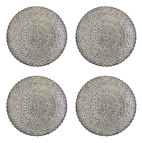 Set di piatti grigi in gres 4 pz ø 26,5 cm Katrina – Bloomingville