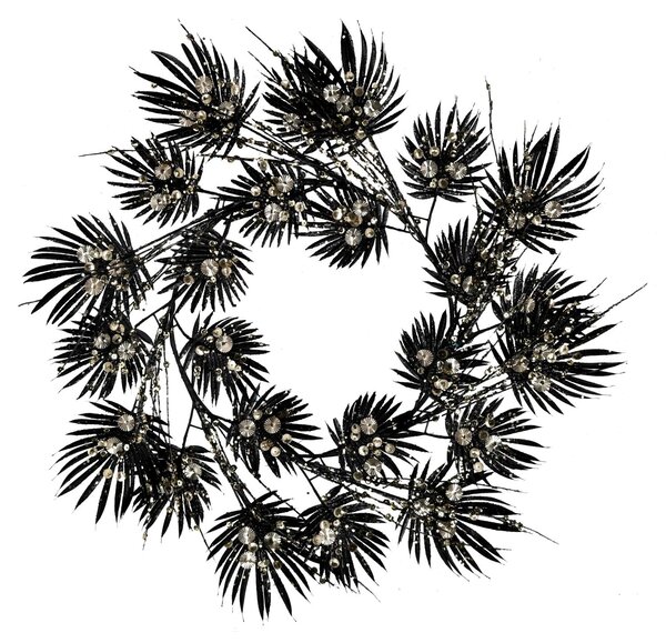 Coroncina nero e oro cm Øxh26