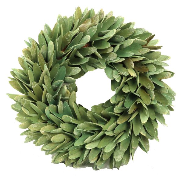Coroncina foglie verde acqua cm Ø32xh7