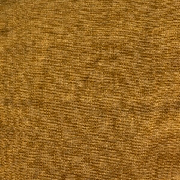 Tenda giallo ocra marrone in lino 140x200 cm Bronze – Linen Tales