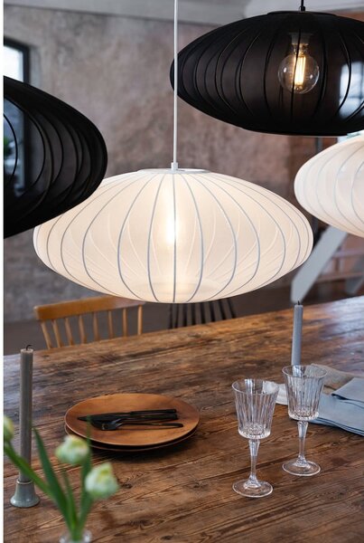 Lampada a sospensione bianca con paralume in tessuto ø 60 cm Florence - Markslöjd