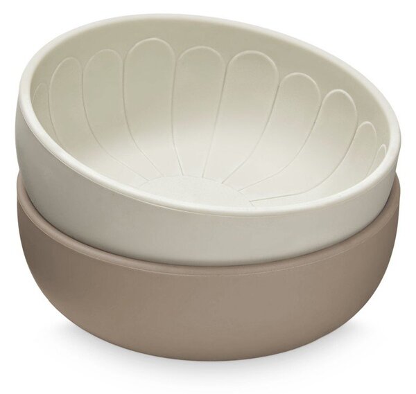 Ciotole per bambini in set beige in silicone 2 pz ø 13,5 cm Earth – Cam Cam Copenhagen