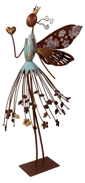 Fatina metallo con cuore oro cm 37,5x16,5xh77