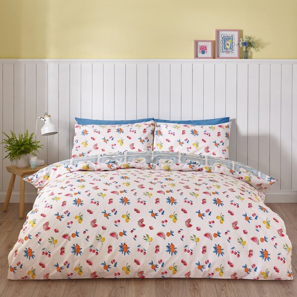 Biancheria da letto blu per letto matrimoniale/per letto esteso 230x220 cm Riviera Tiles – Catherine Lansfield