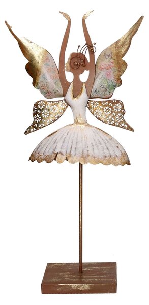 Fatina metallo ballerina bianco cm 37x12xh68