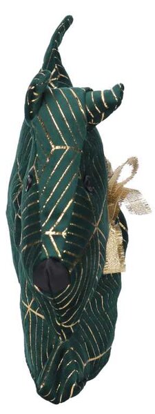 Fermaporta tessuto cane verde cm 35x5xh26