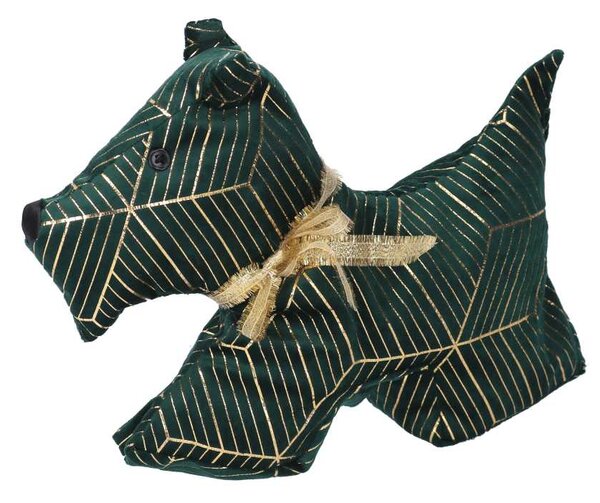 Fermaporta tessuto cane verde cm 35x5xh26