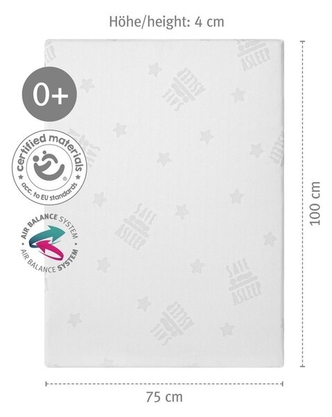 Materasso per bambini in schiuma sfoderabile 75x100 cm Safe Asleep® – Roba