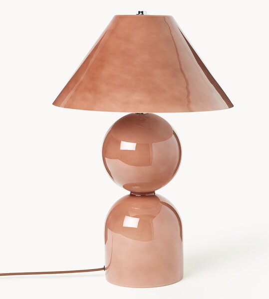 Lampada da tavolo grande in vetro con paralume orientabile Danielle